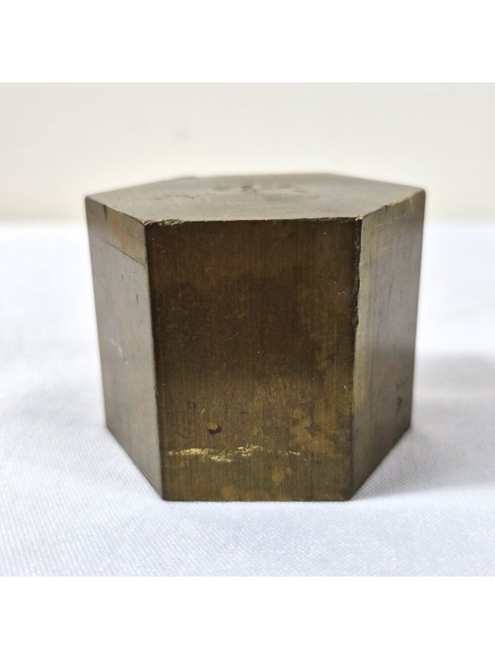Solid Brass Jeweler's Bench Block Hexagon Watchmaker Metal Forming Anvil 1.3 lb